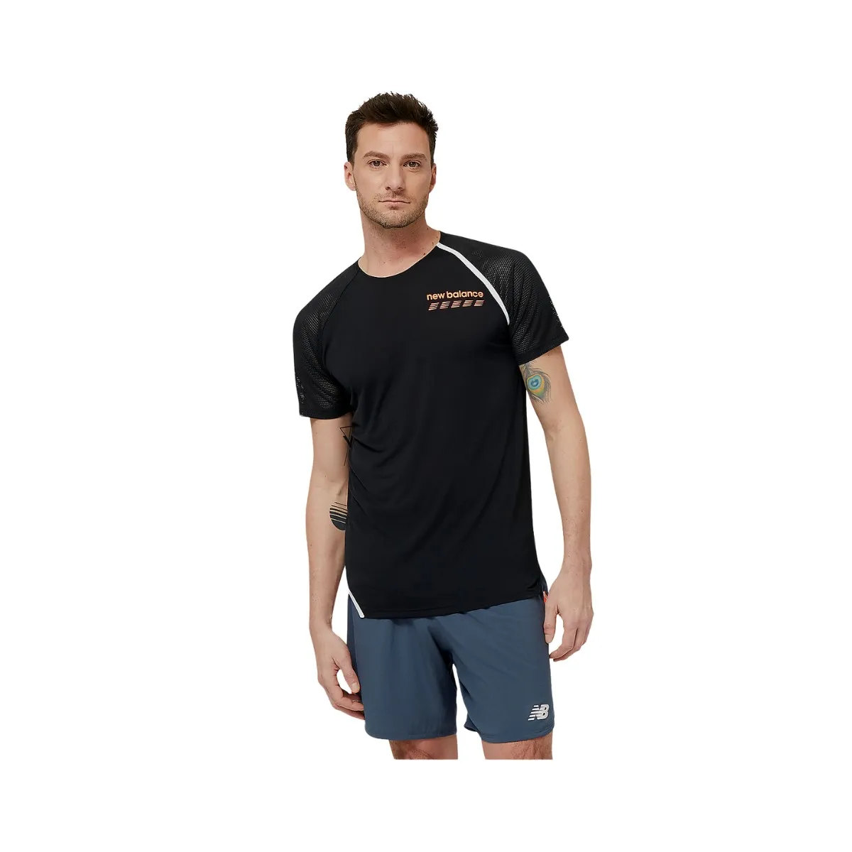 T-Shirt Short Sleeve New Balance Accelerate Pacer  Black