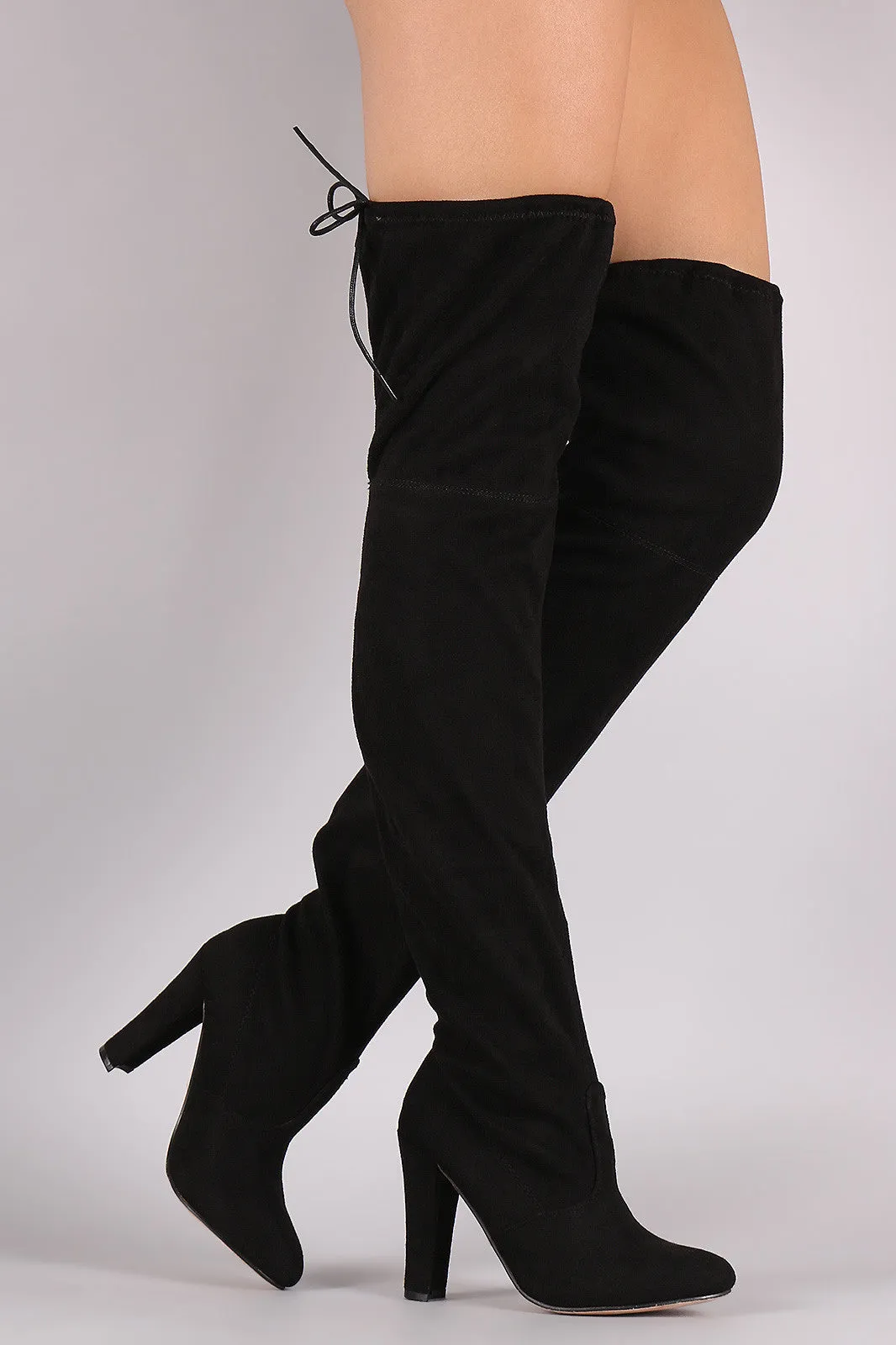 Thigh High Tie Heeled Boot