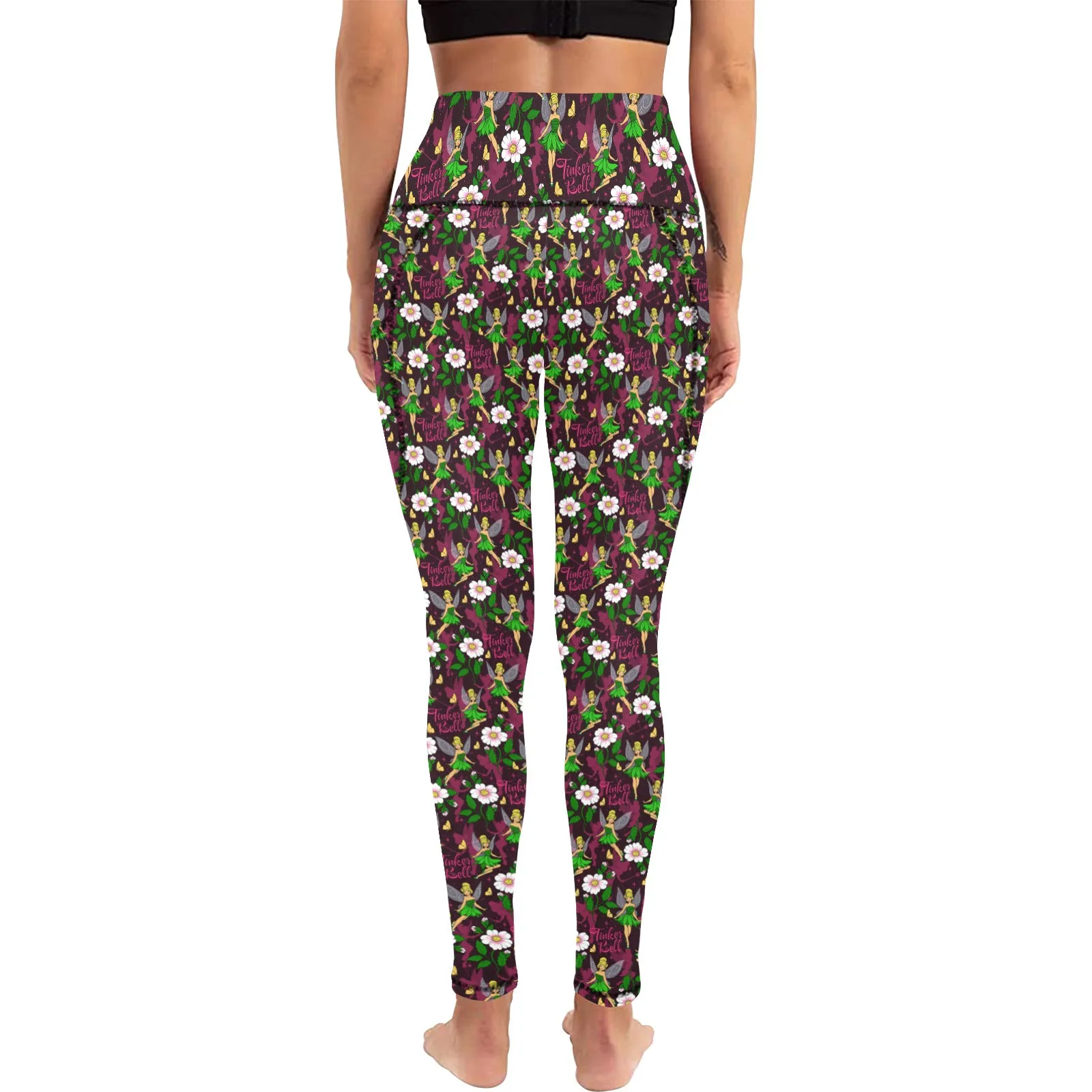 Tinkerbell Women's Athletic Leggings With Pockets