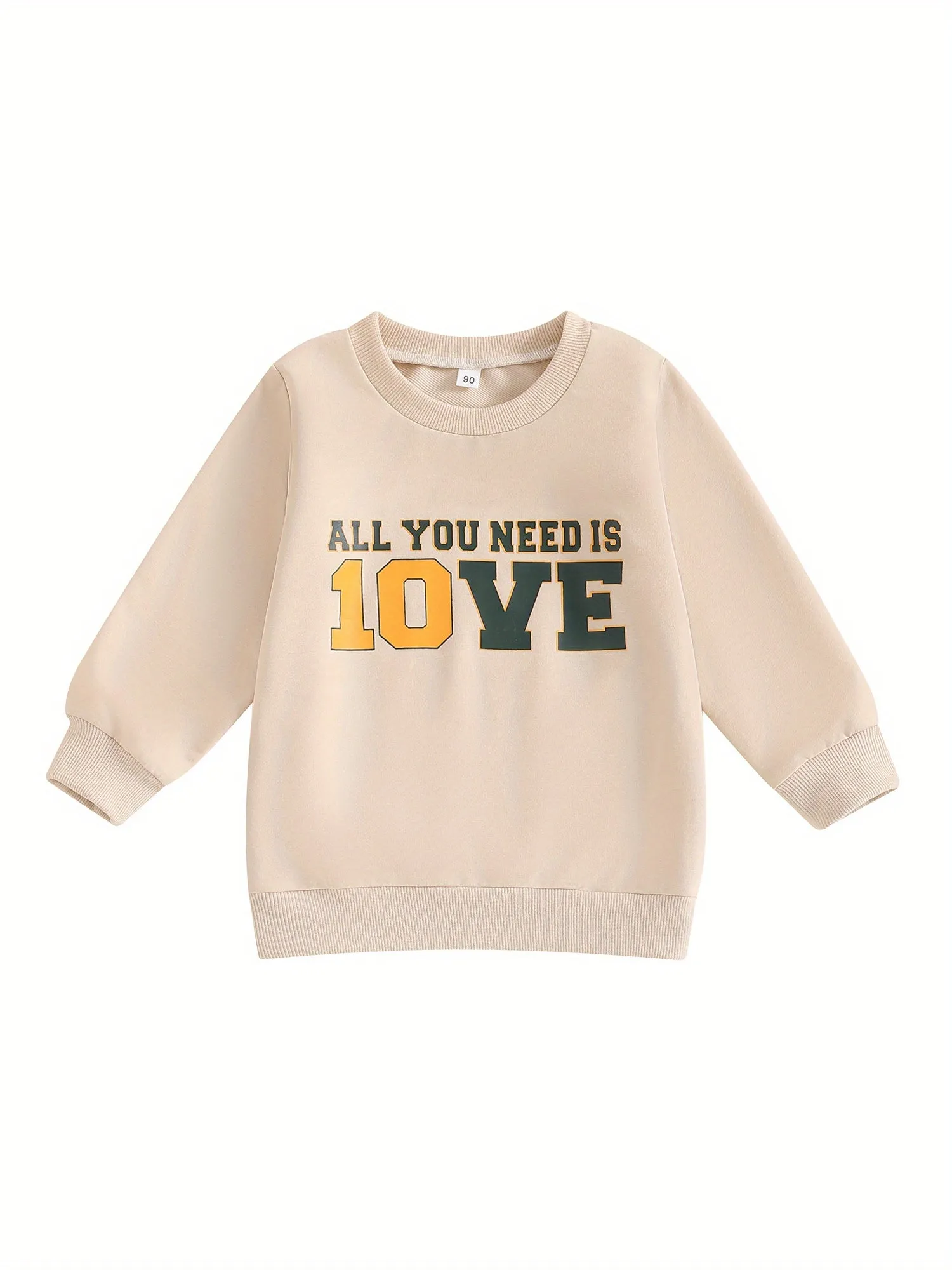 Toddler Baby Boy Girl Football Outfit Long Sleeve Crew Neck Letter Print Sweatshirt Shirt Pullover Fall Clothes, Kids Sweatshirt, Pullover Clothes for Boys Girls