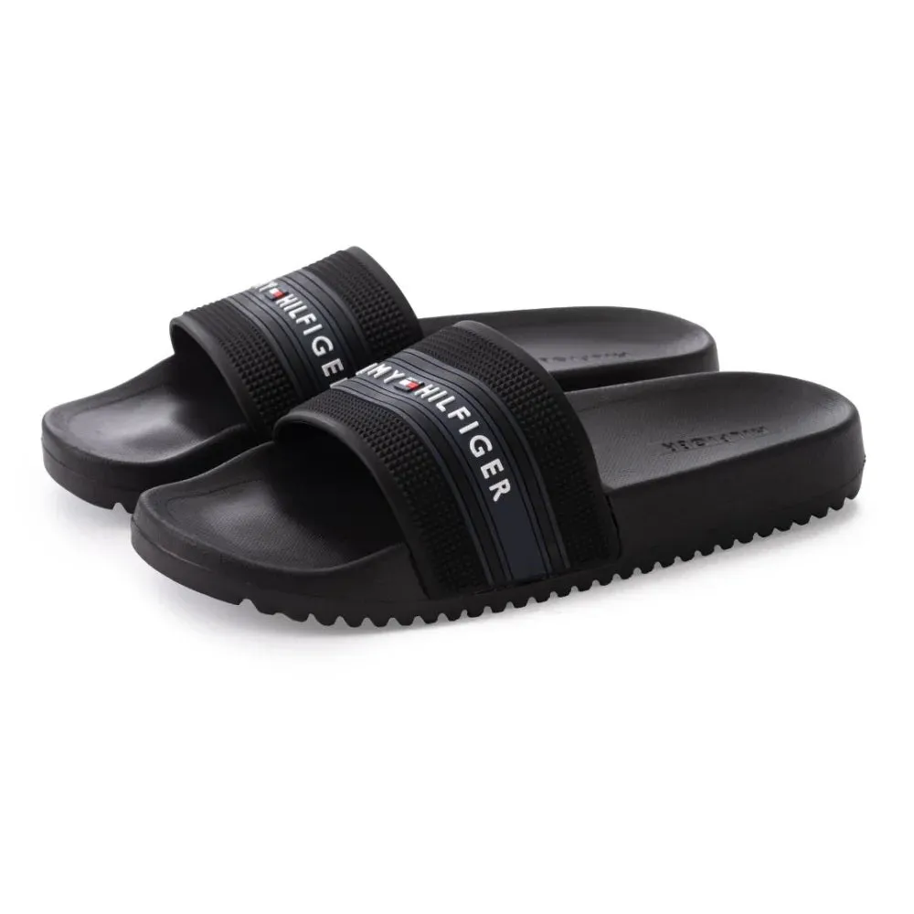 Tommy Hilfiger Logo Signature Slide Sandal Men - BLK