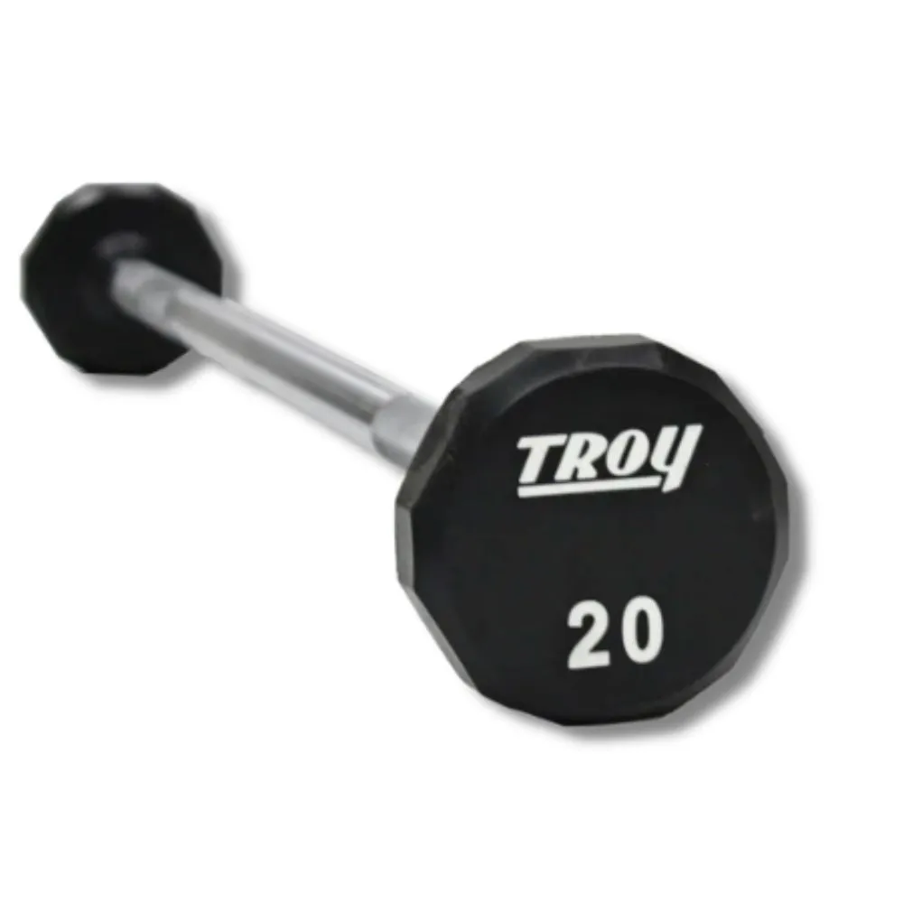 Troy 20 lb to 110 lb Straight Fixed Urethane Barbells Set