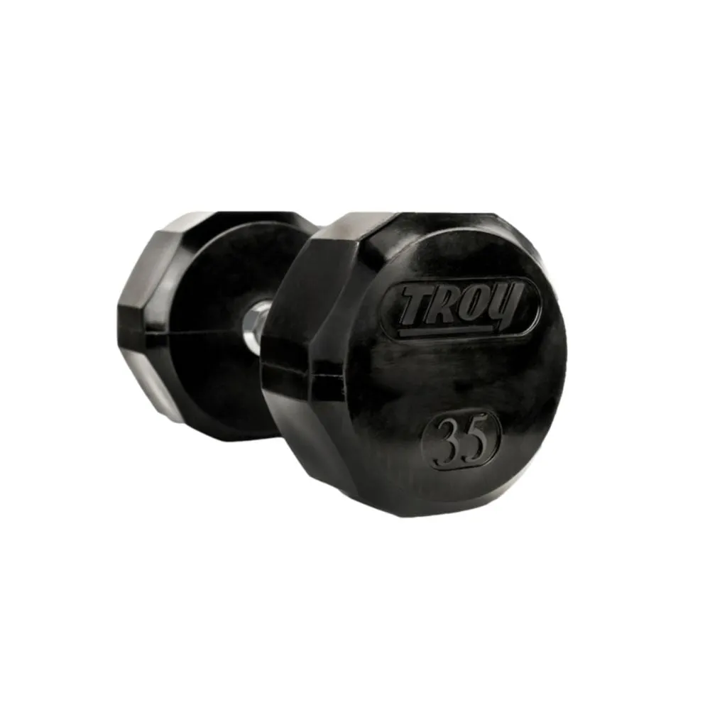 TROY 55 lb to 125 lb Combinations of 12-Sided Rubber Encased Dumbbell Set - No Rack