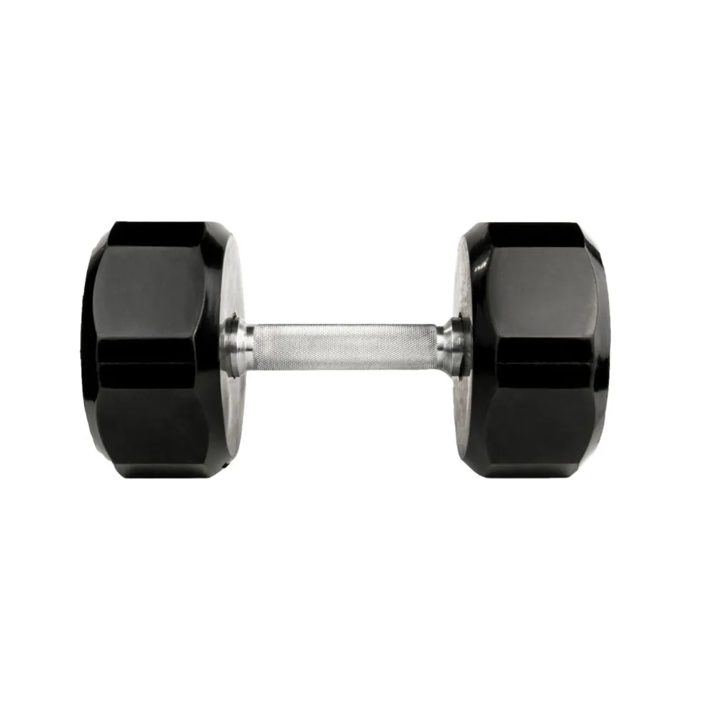 TROY 55 lb to 125 lb Combinations of 12-Sided Rubber Encased Dumbbell Set - No Rack