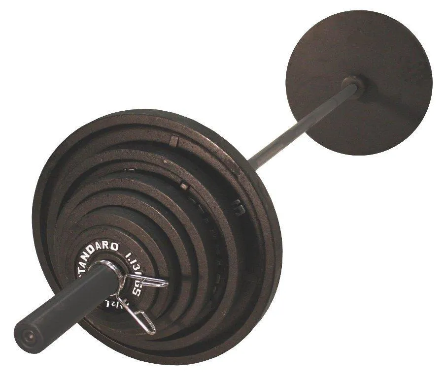 USA Olympic 300 lb. Black Iron Weight Set