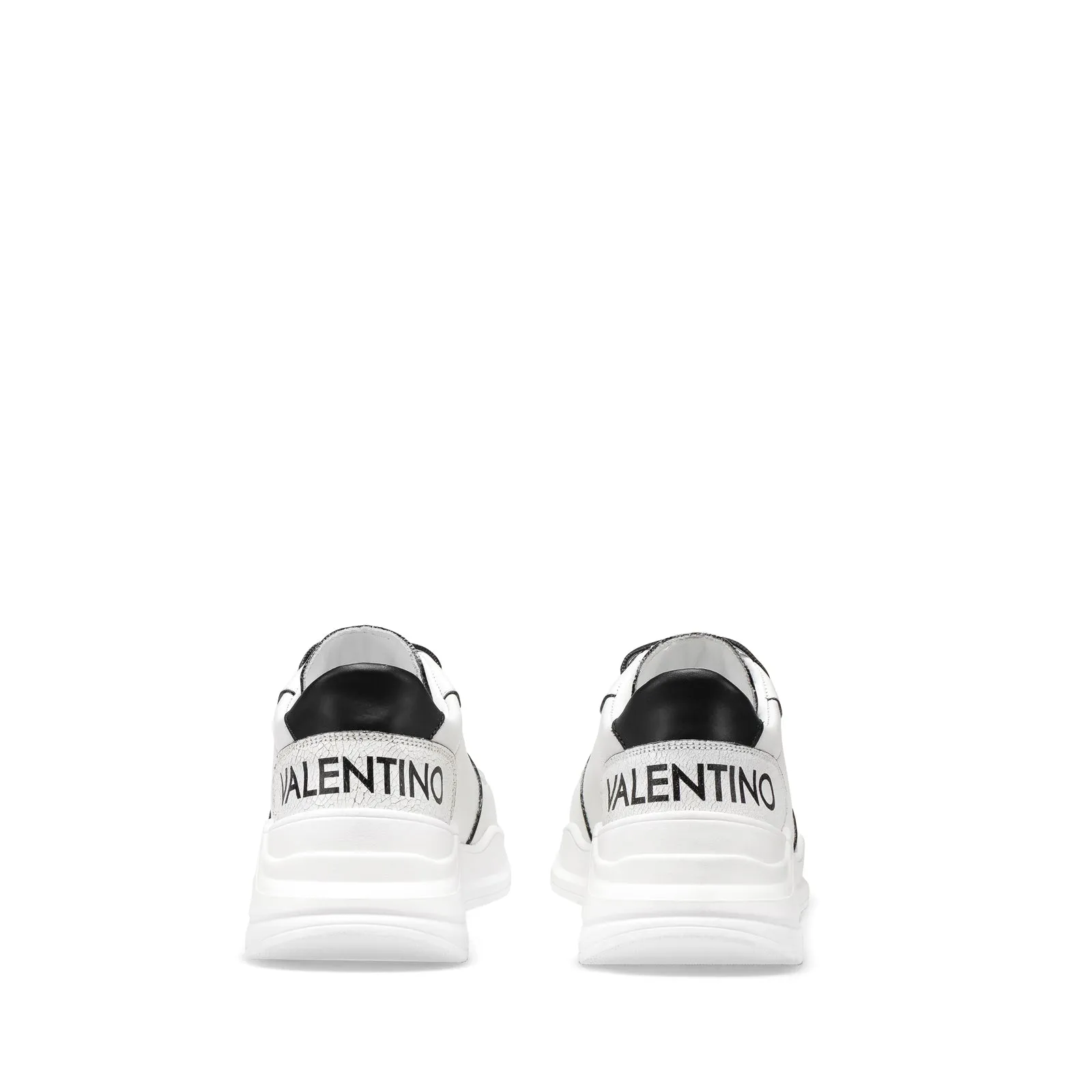 VALENTINO Sneakers running in white and black calf