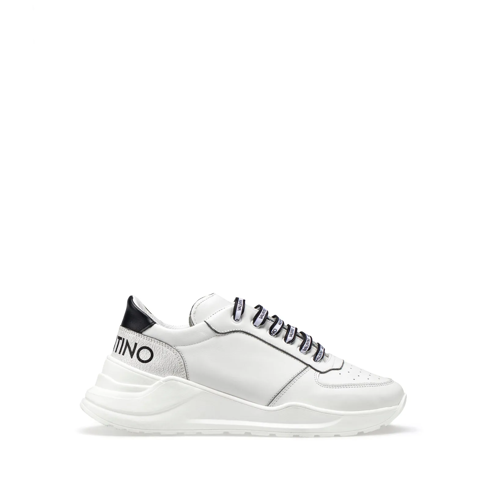 VALENTINO Sneakers running in white and black calf