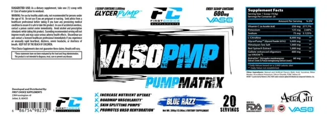 VasoPMP Pump Preworkout - Blueberry Lemonade