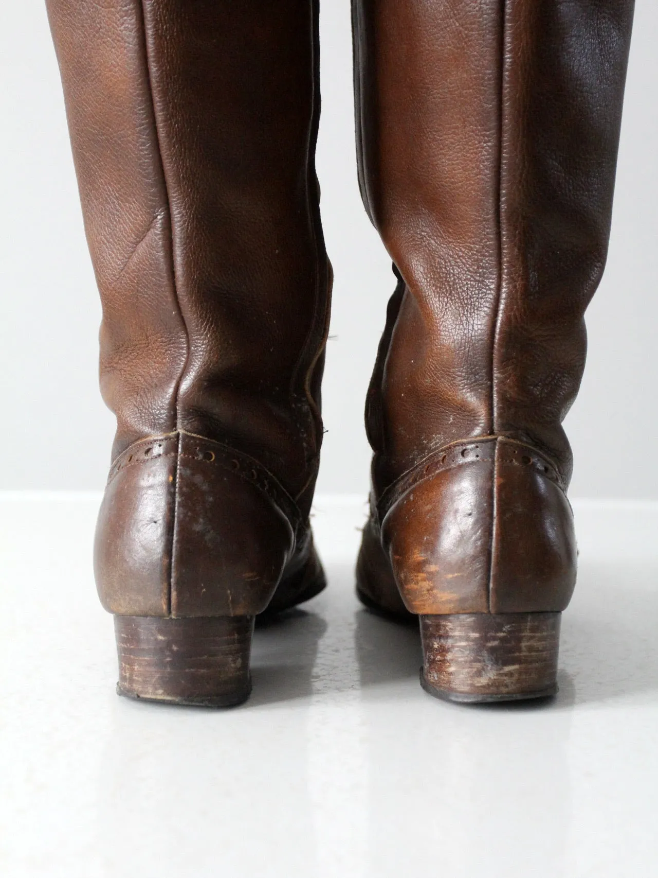 vintage 60s Joyce fleece lined tall leather boots