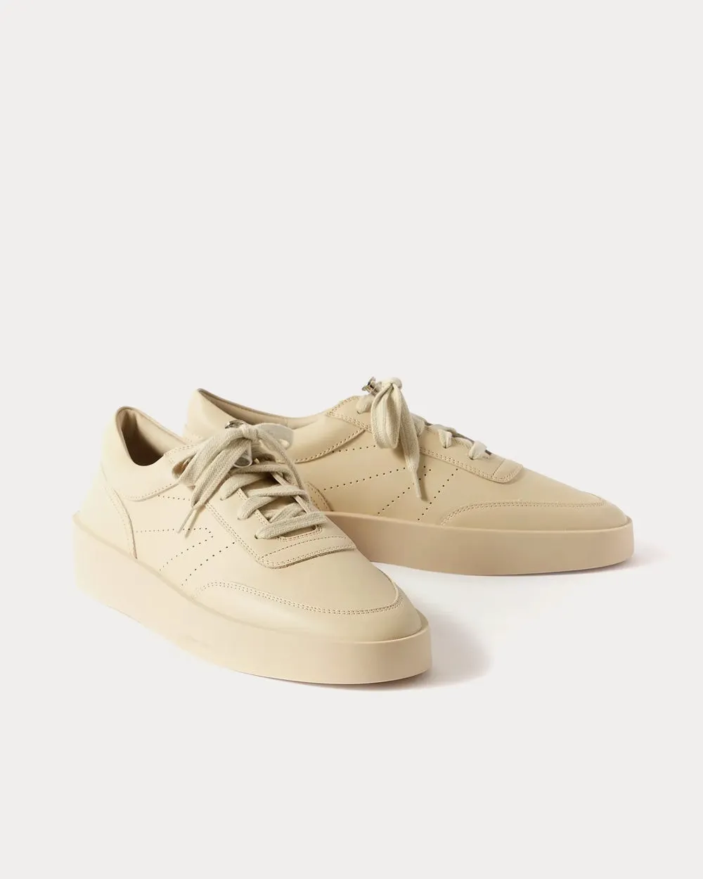 Vintage Tennis Light Beige Low Top Sneakers