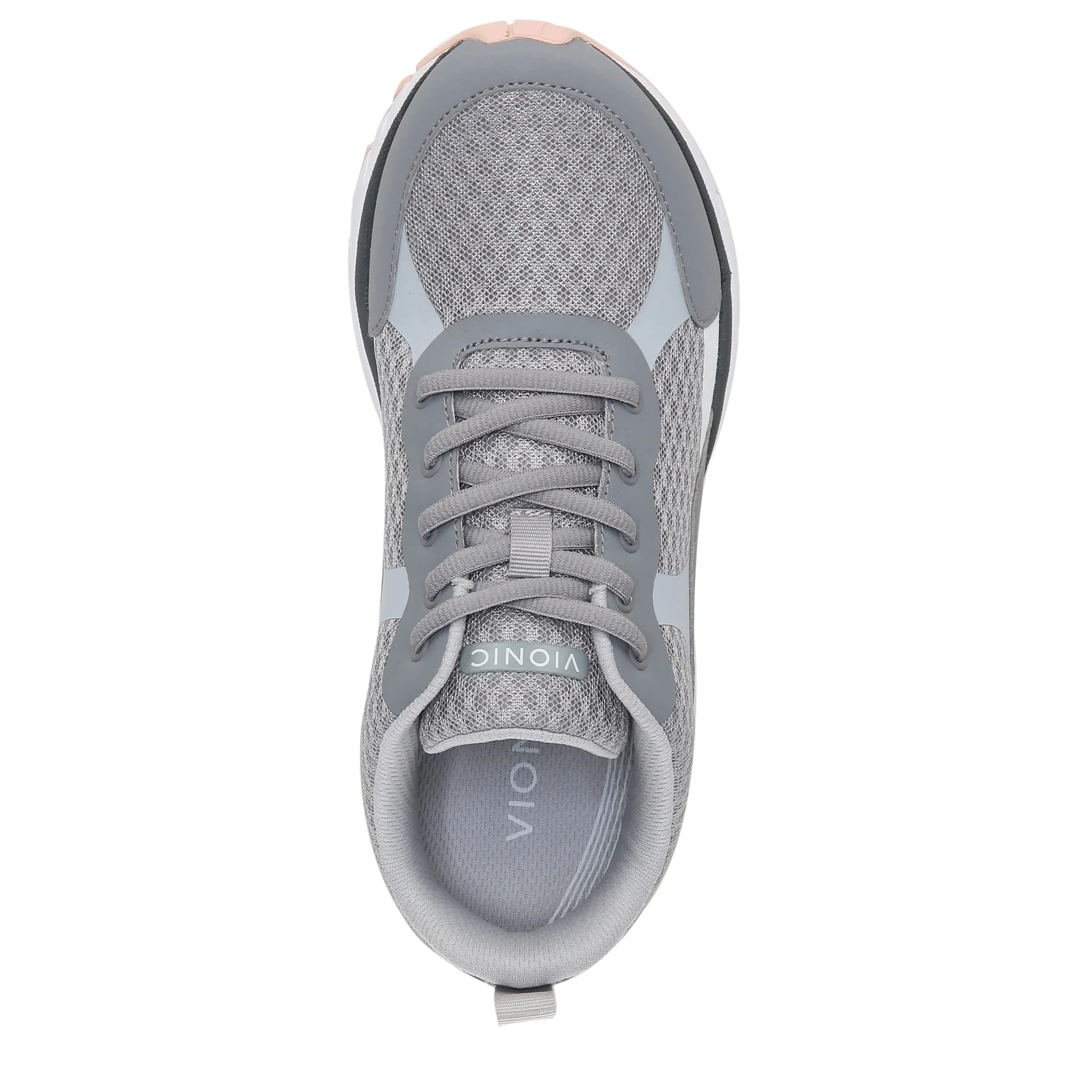 Vionic Dashell Women's Lace Up Athletic Walking Shoe, Light Grey