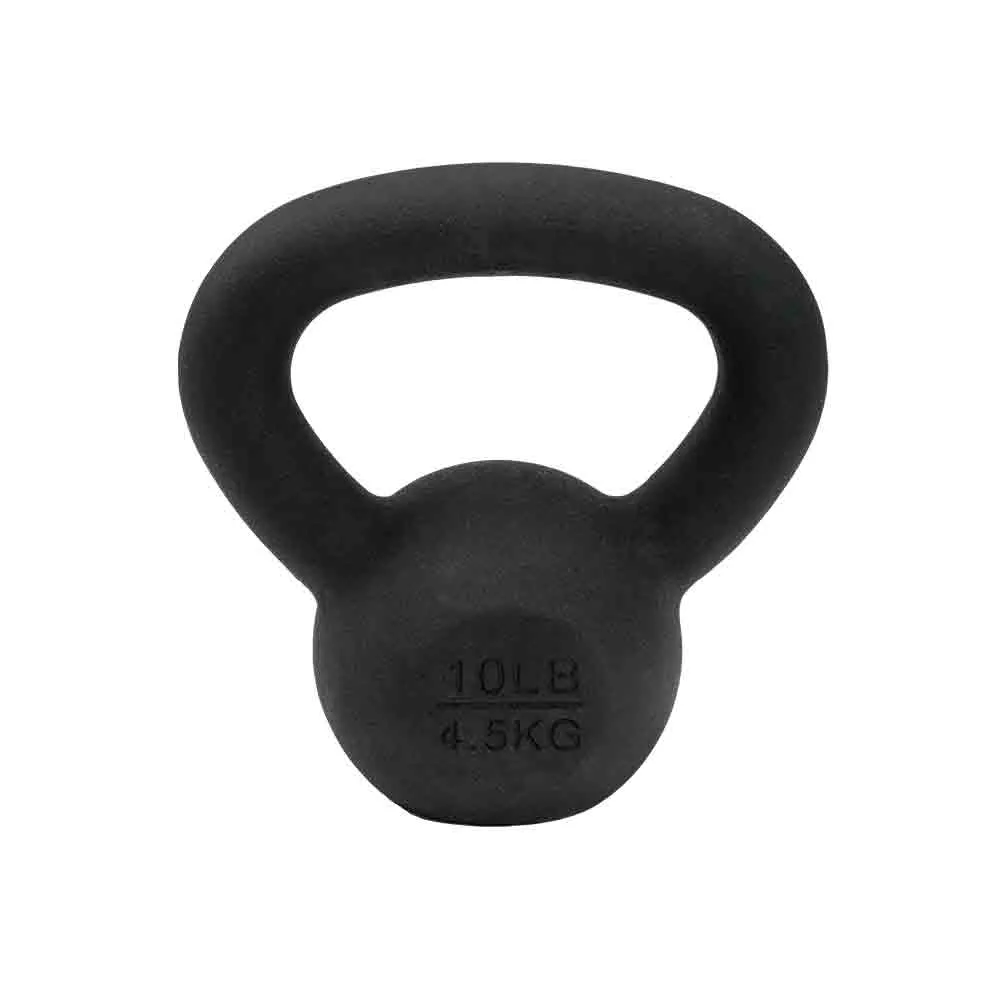 VTX 10 lb to 50 lb 7 Piece Cast Iron Kettlebell Set with Rack