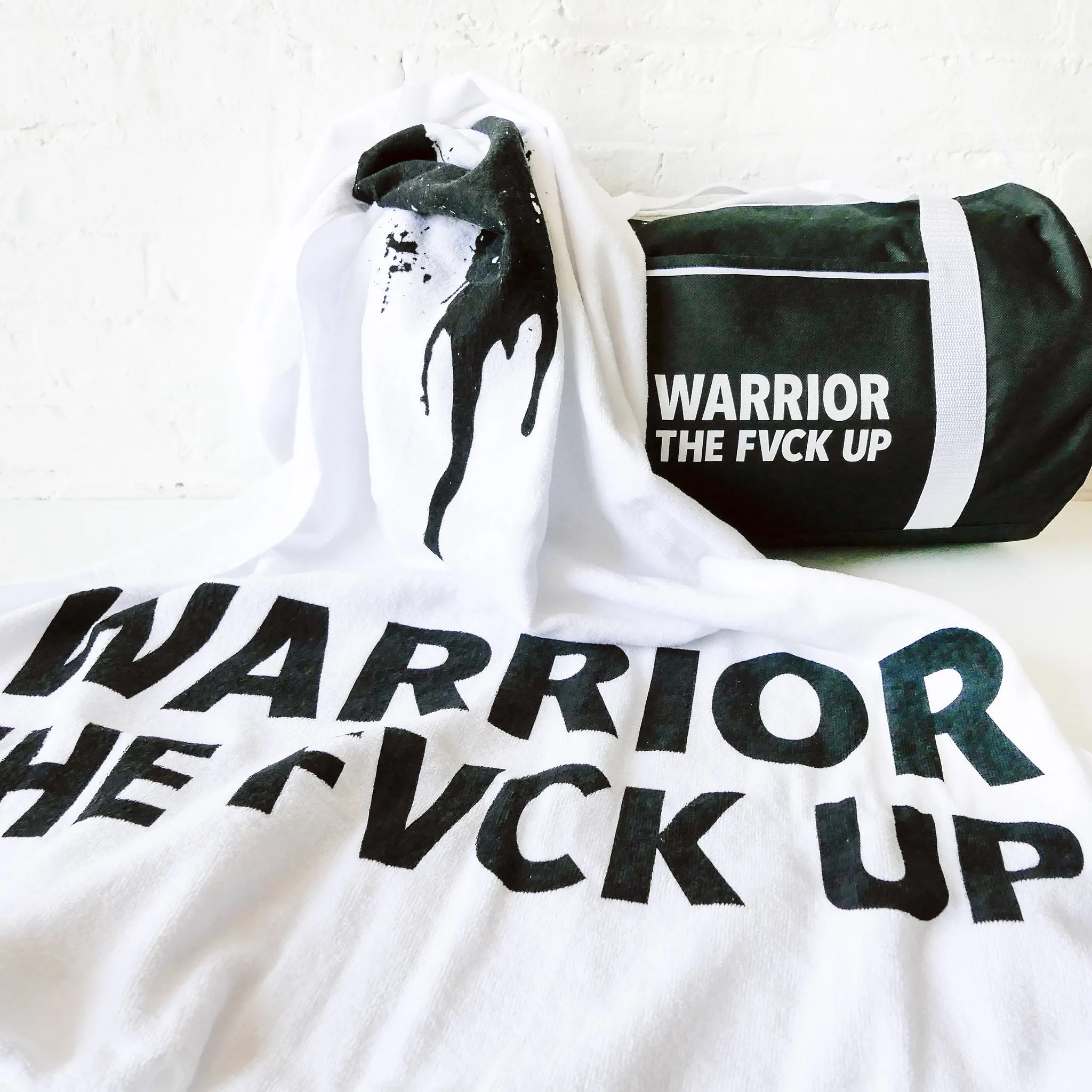 Warrior Warm Up Set - Victory Sport Duffel and Towel Set - Warrior the Fvck Up