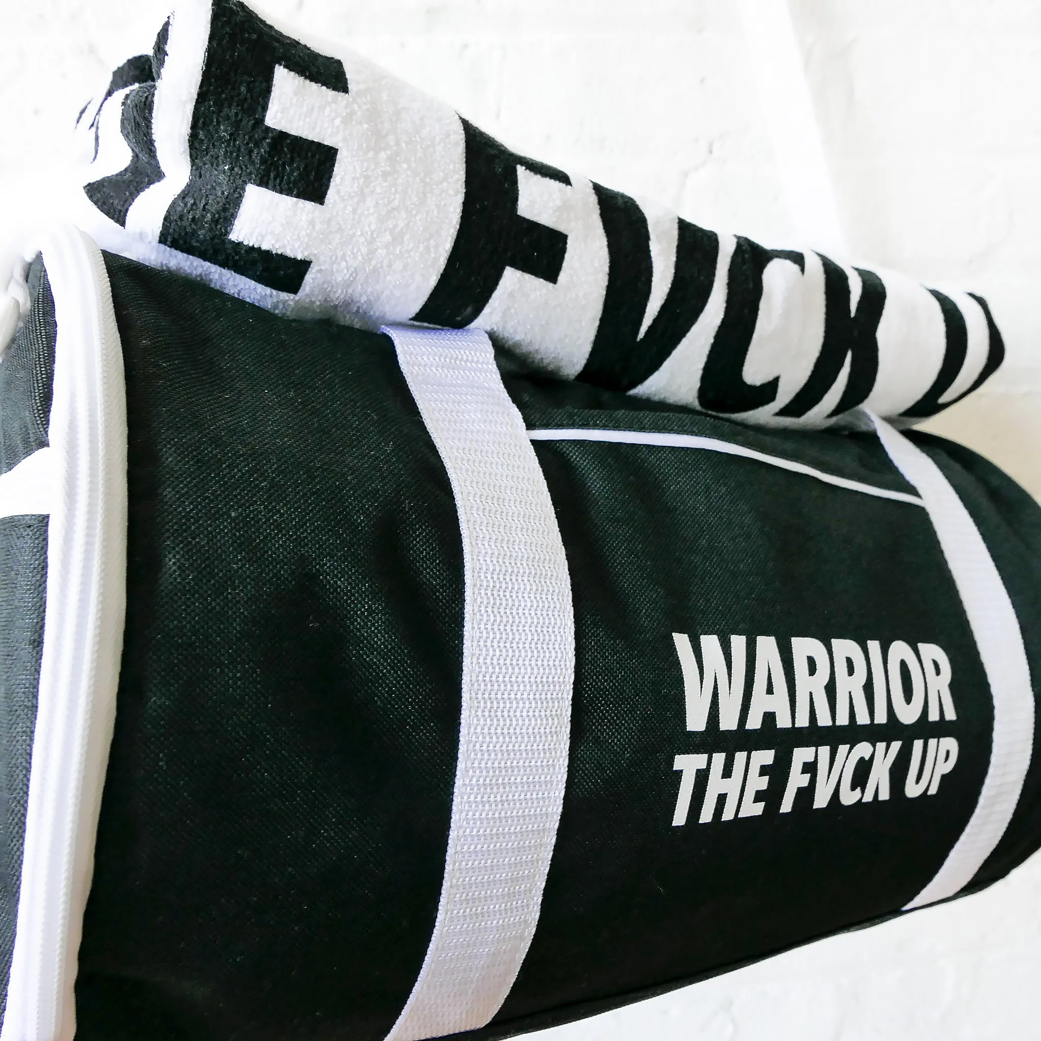 Warrior Warm Up Set - Victory Sport Duffel and Towel Set - Warrior the Fvck Up