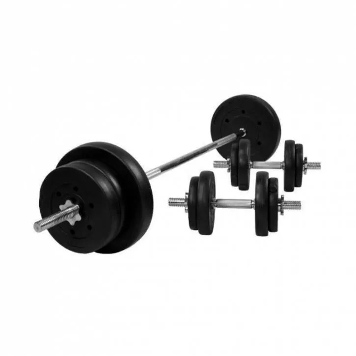 Weight Bench with 70KG Vinyl Weight Set - White [BOM]