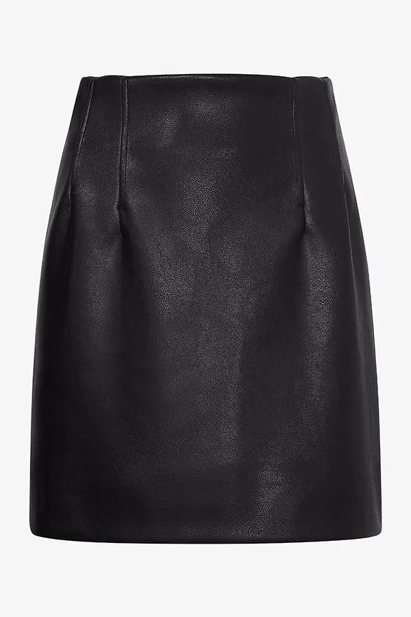 Whitney Skirt - Vegan Leather :: Black