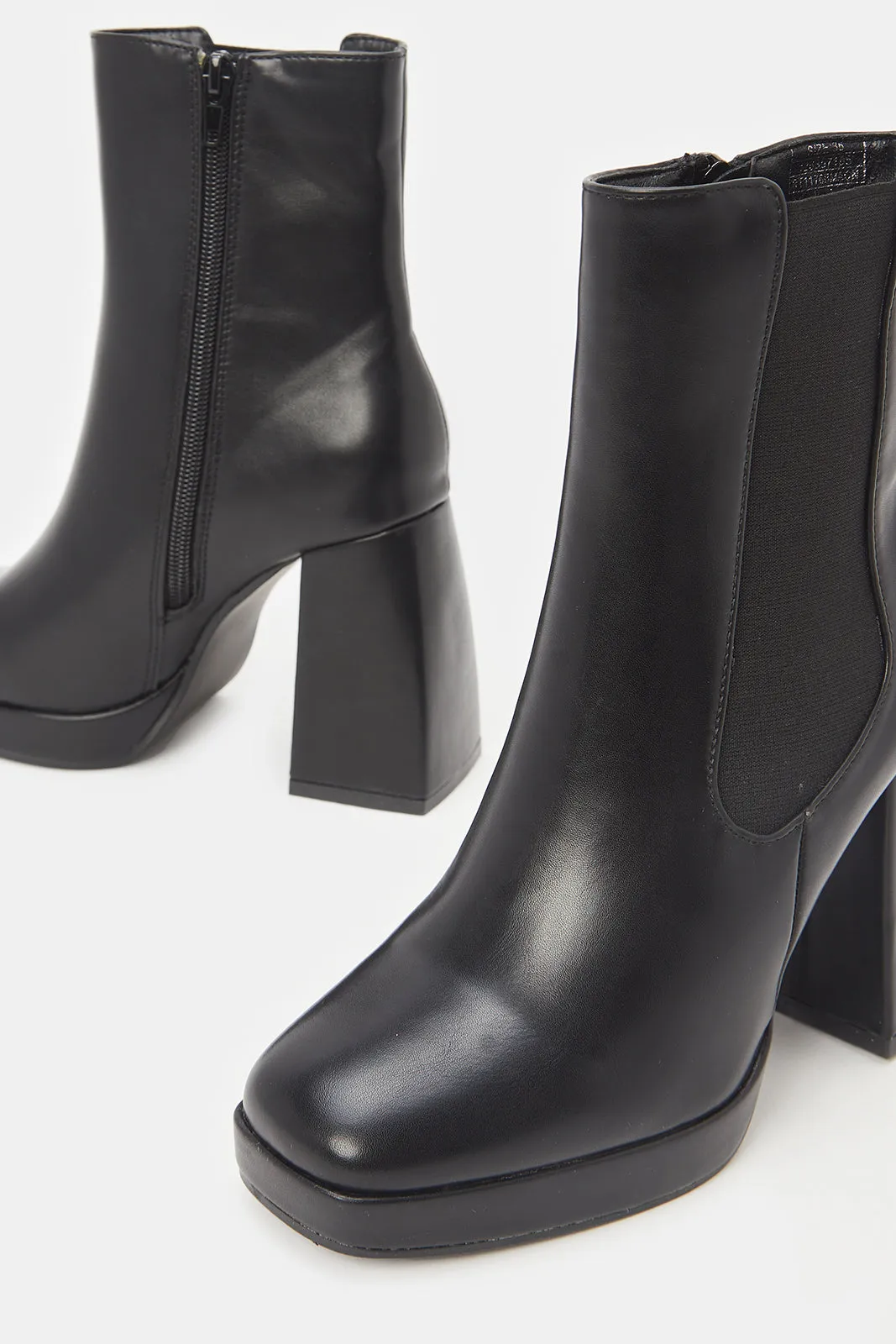 Women Black Platform Boot