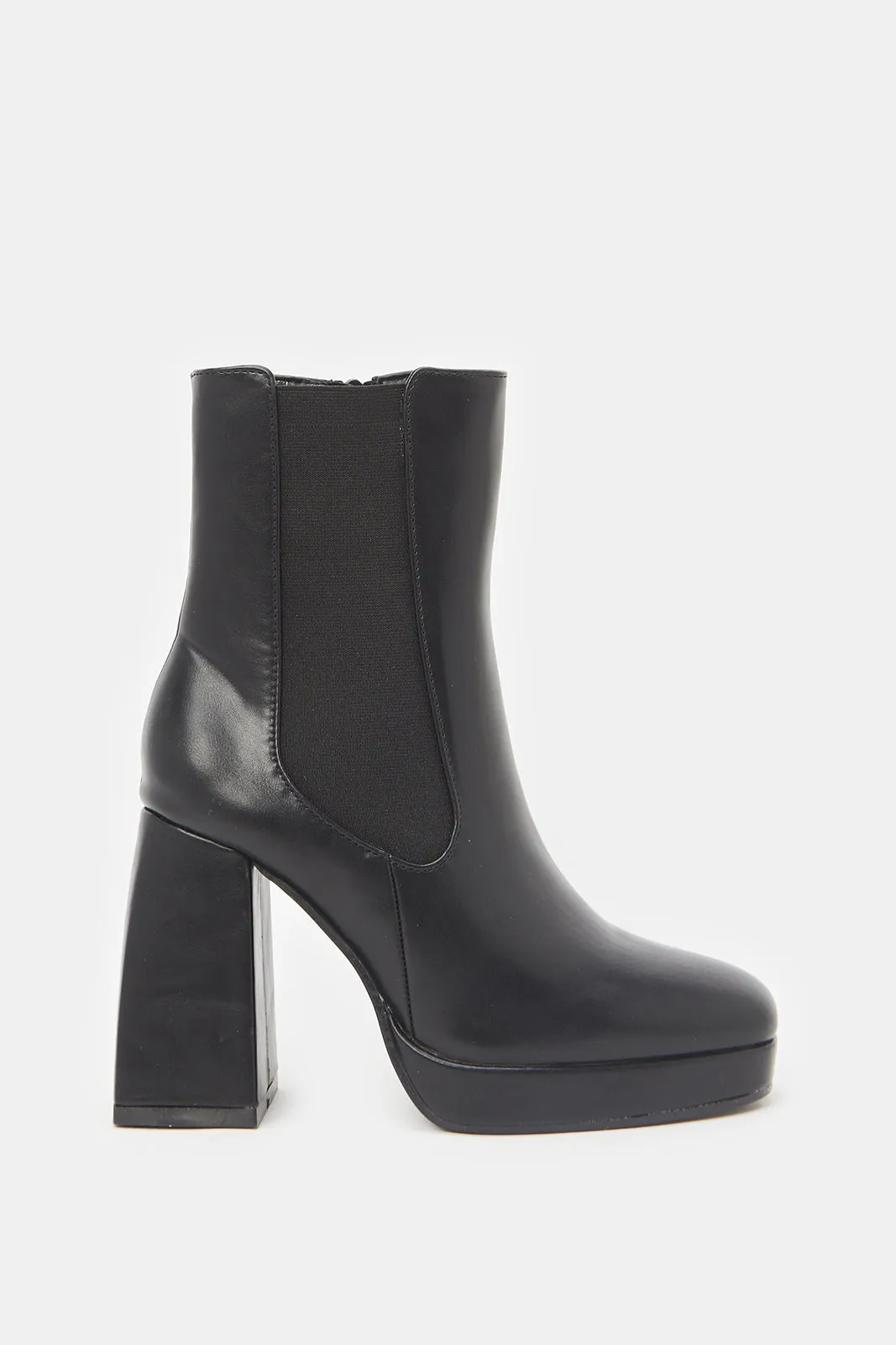 Women Black Platform Boot