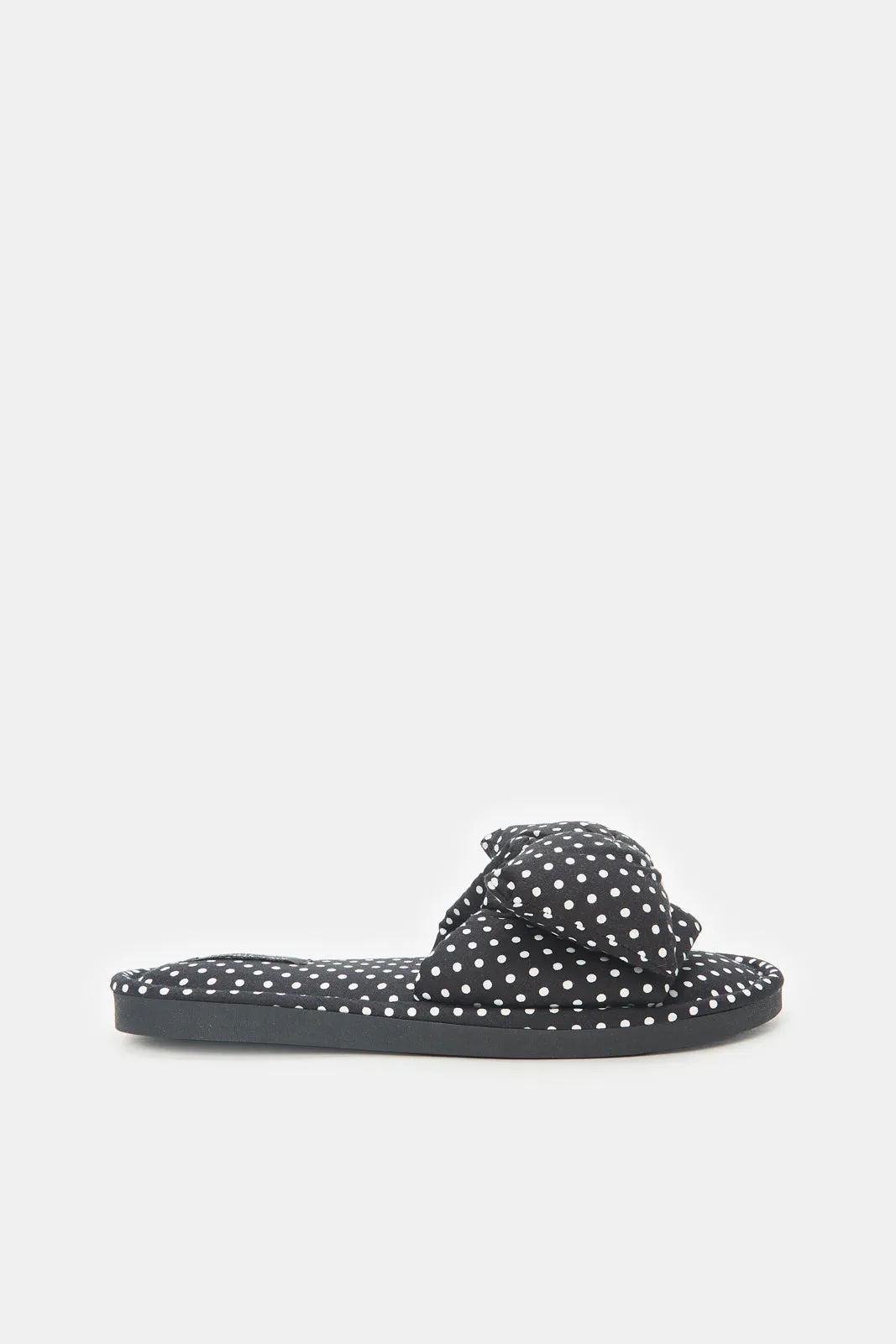 Women Black Polka Dots Slipper