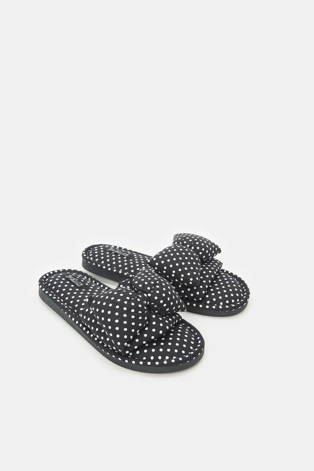 Women Black Polka Dots Slipper