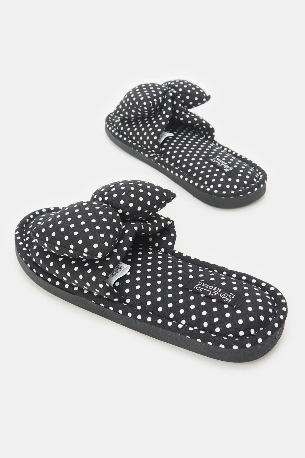 Women Black Polka Dots Slipper