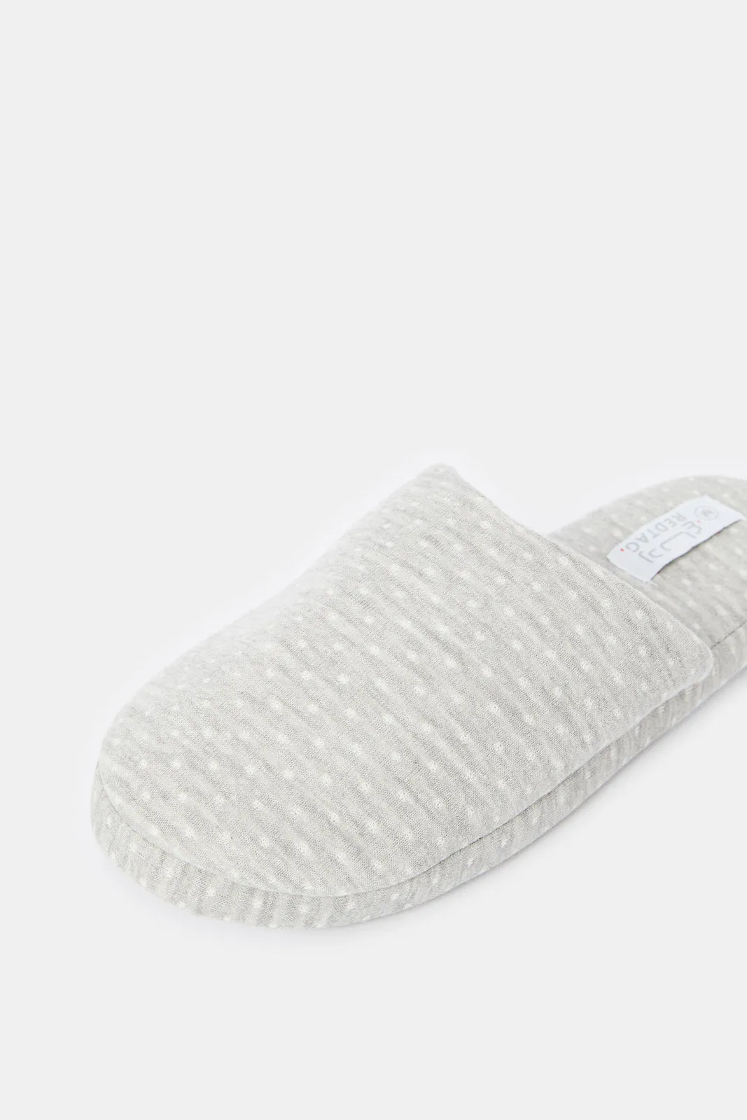 Women Grey Melange Closed Toe Slipper