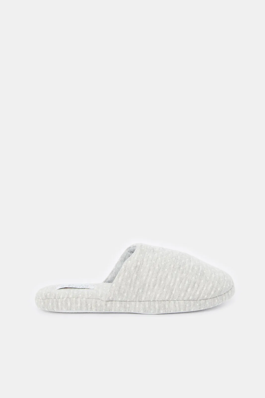 Women Grey Melange Closed Toe Slipper