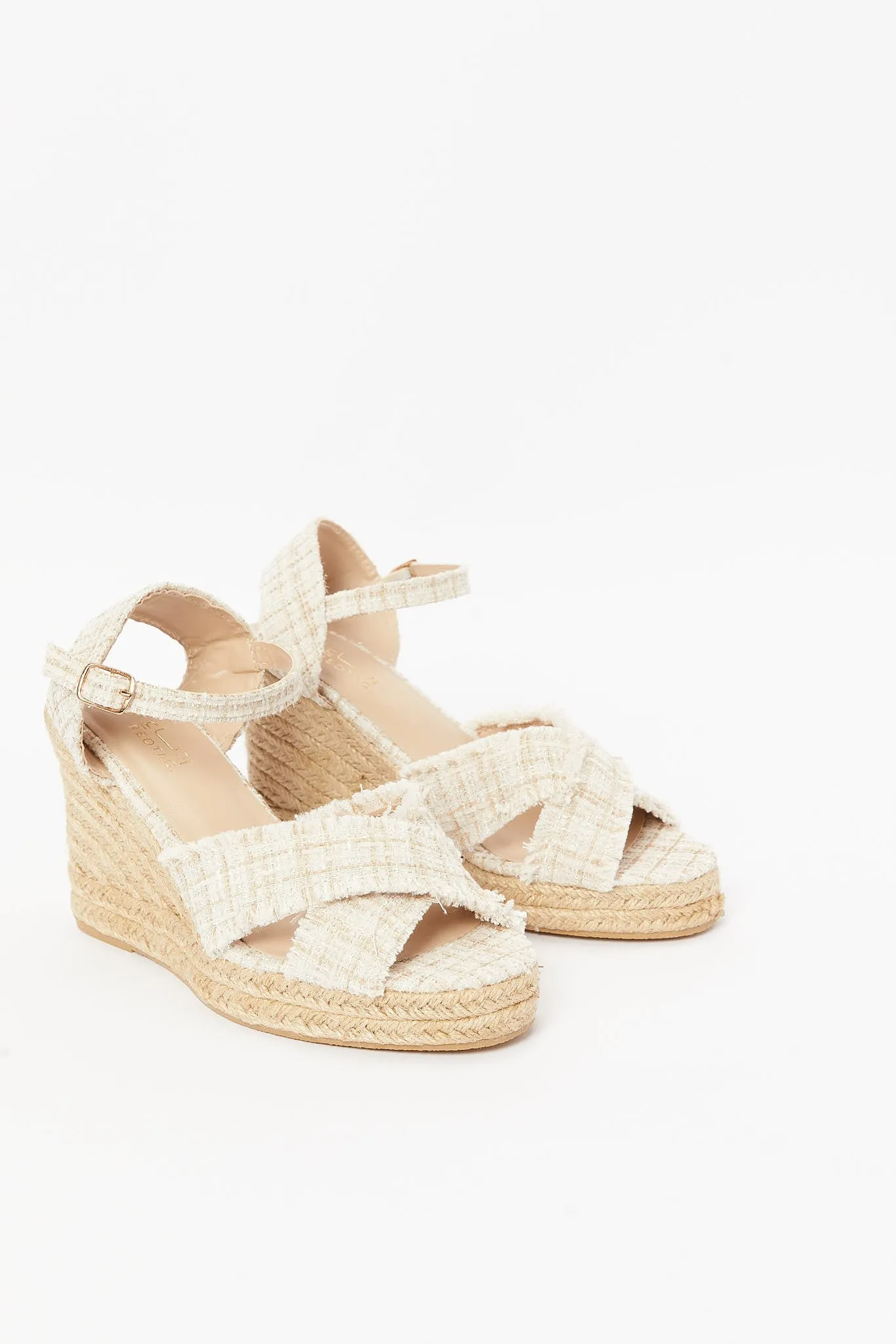 Women Ivory Textured Espadrille