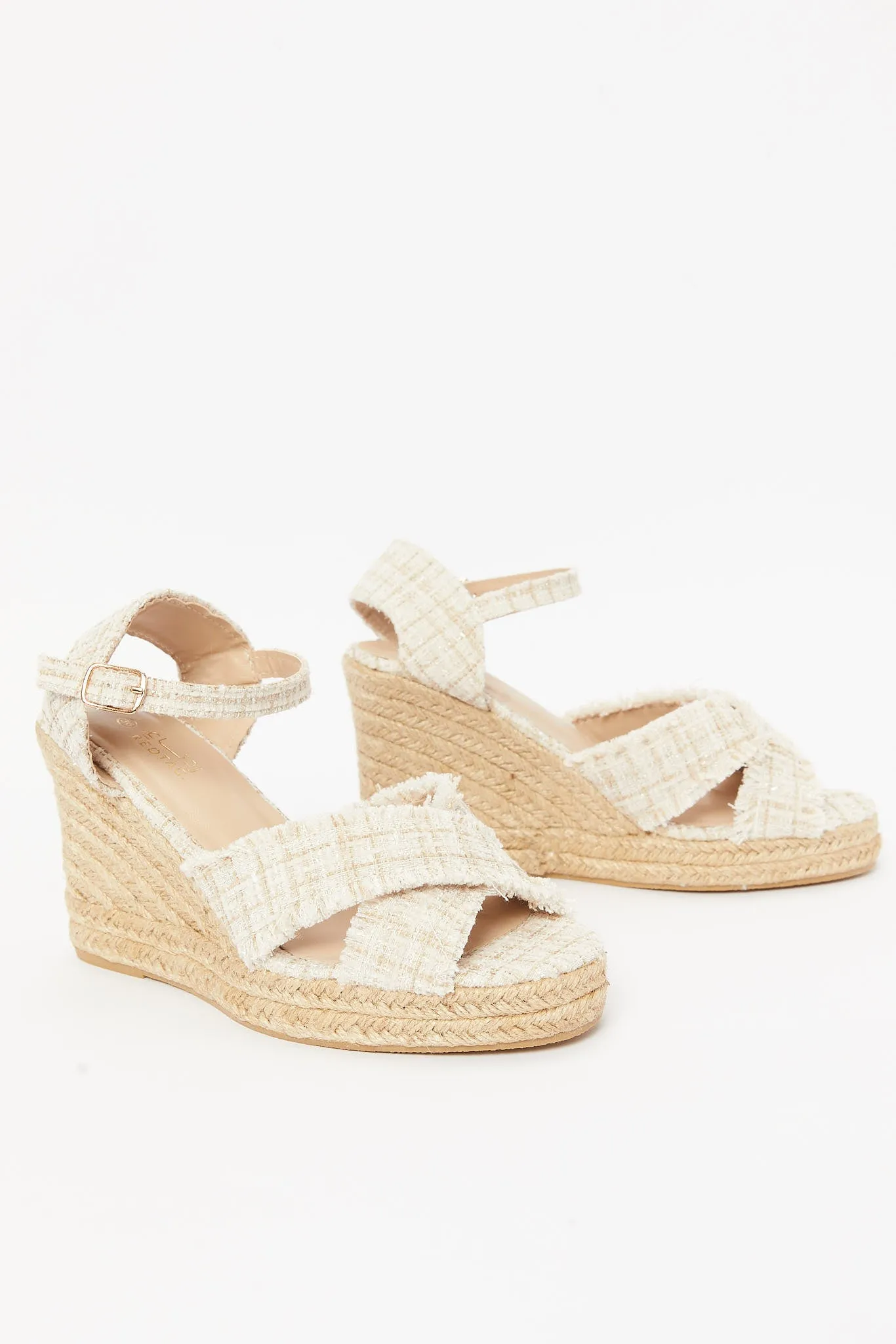 Women Ivory Textured Espadrille