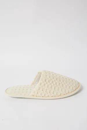 Women Ivory Textured Slipper