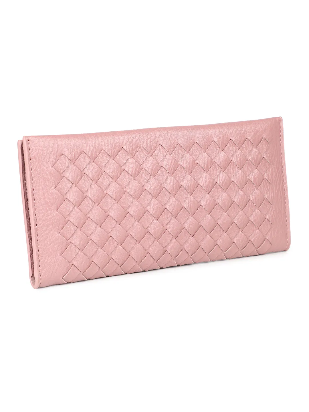 Women Lavender Solid Two Fold Wallet