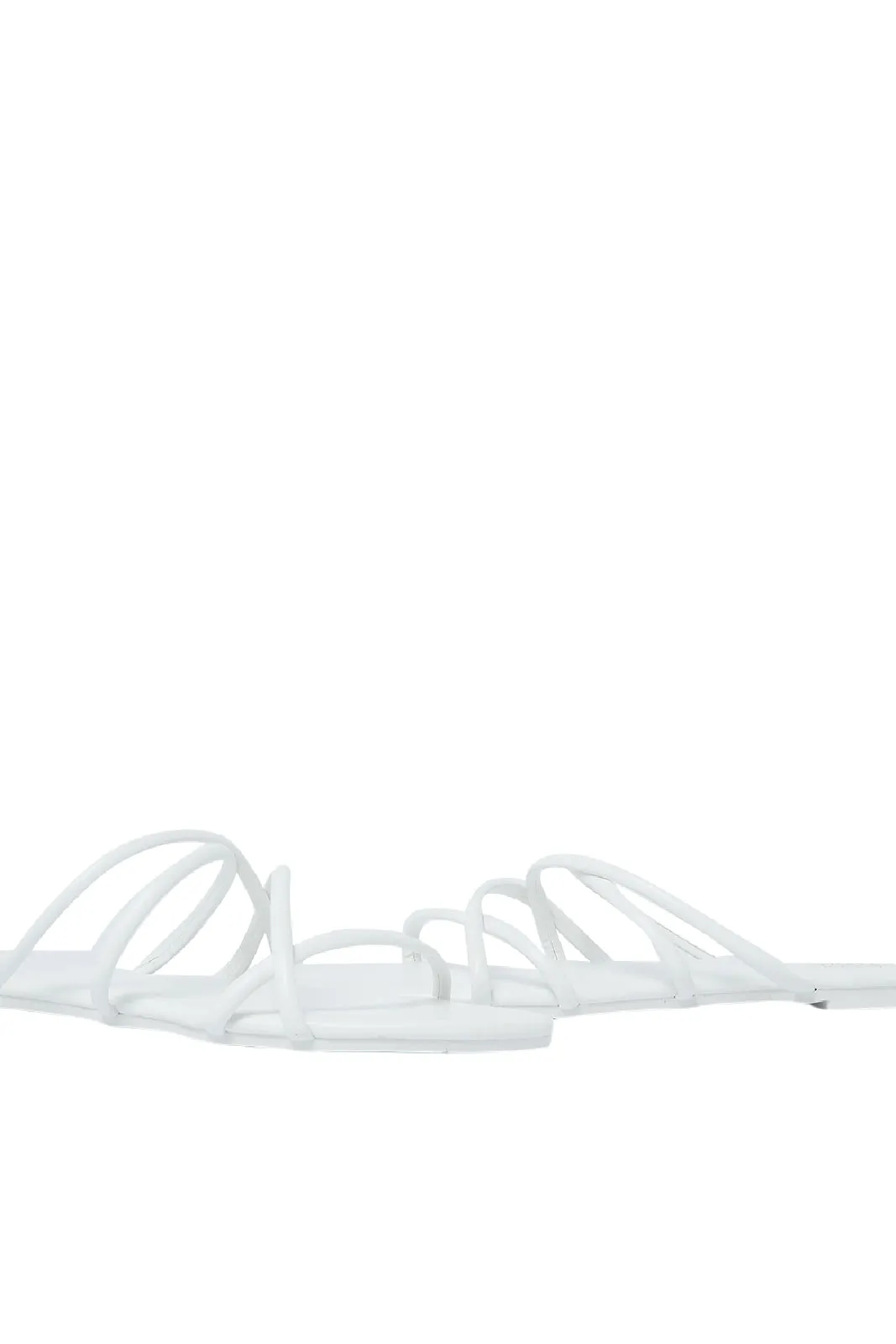 Women White Strappy Mule