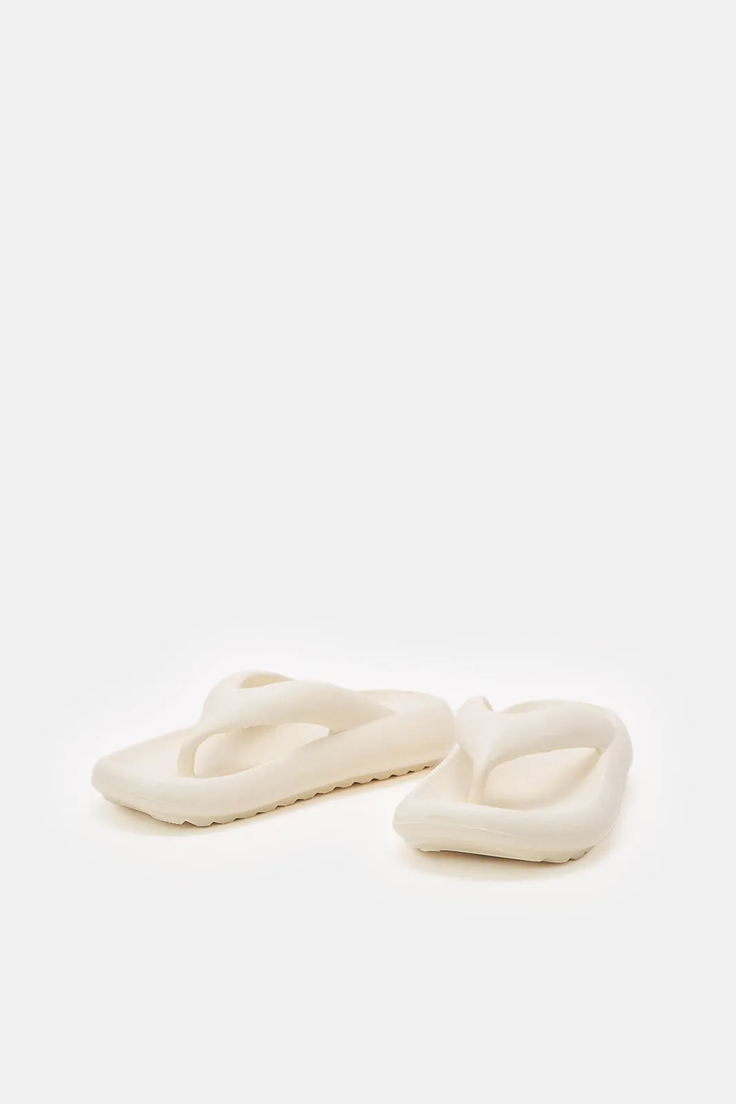 Women White Toe Post Molded Flipflop