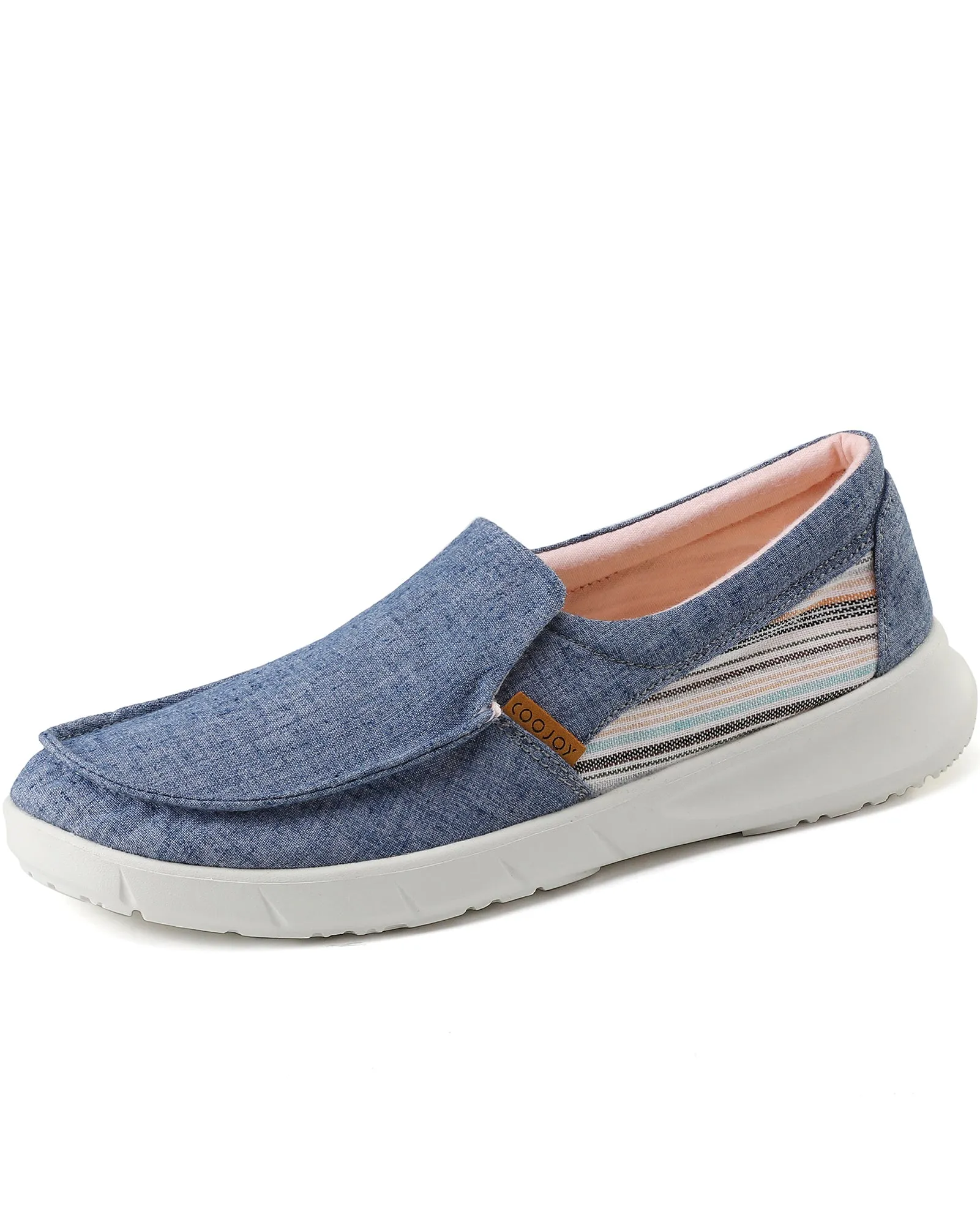 Women's Casual Lightweight Stretch Boat Canvas Slip on Shoes Breathable