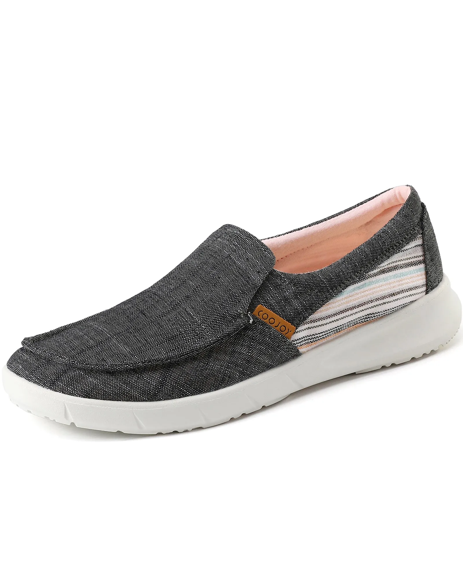 Women's Casual Lightweight Stretch Boat Canvas Slip on Shoes Breathable