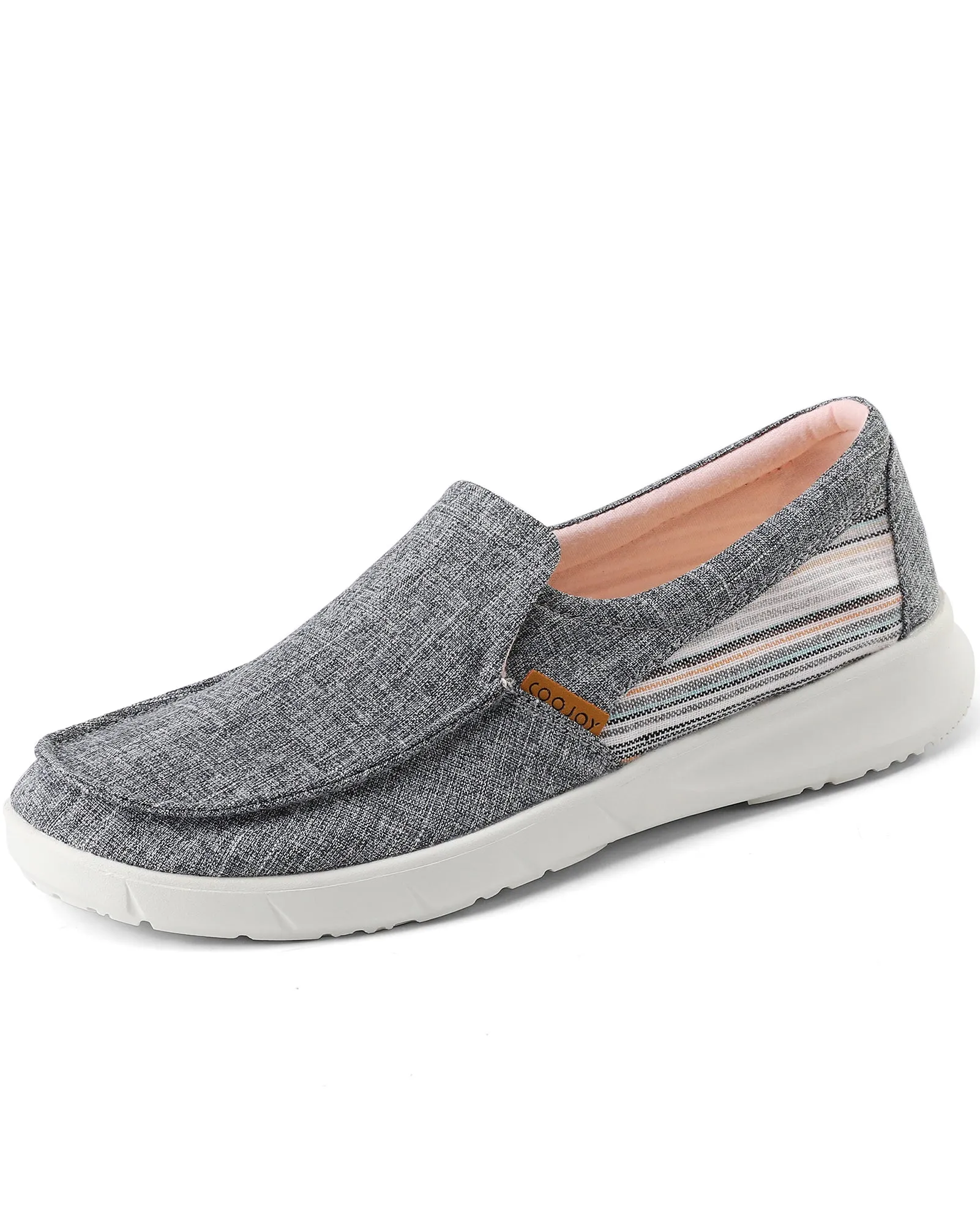 Women's Casual Lightweight Stretch Boat Canvas Slip on Shoes Breathable