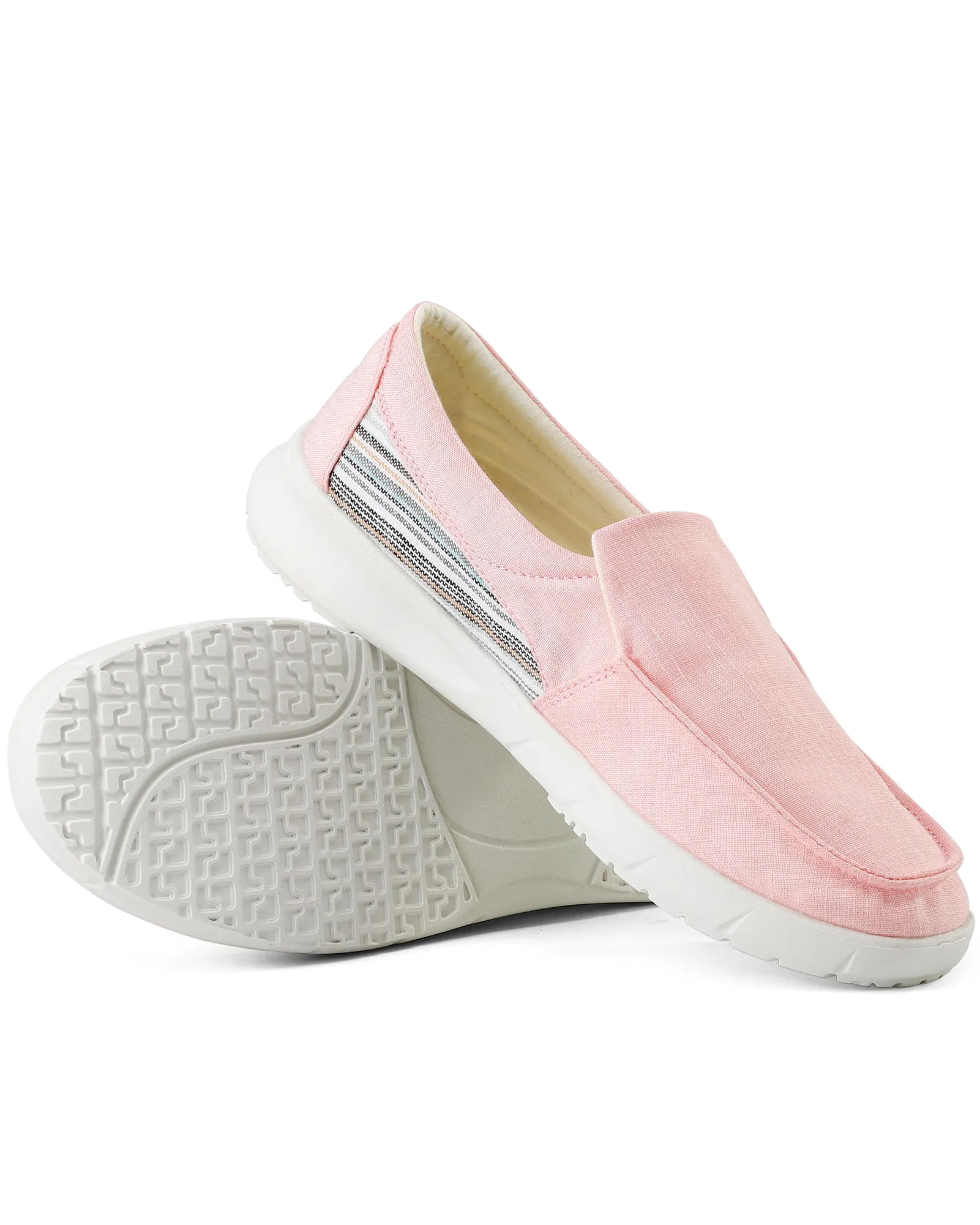 Women's Casual Lightweight Stretch Boat Canvas Slip on Shoes Breathable