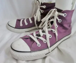 Womens CONVERSE ALL STAR Hi-Top Sneaker Trainer Athletic Shoe Boot PURPLE 8 Mens