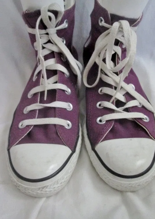 Womens CONVERSE ALL STAR Hi-Top Sneaker Trainer Athletic Shoe Boot PURPLE 8 Mens