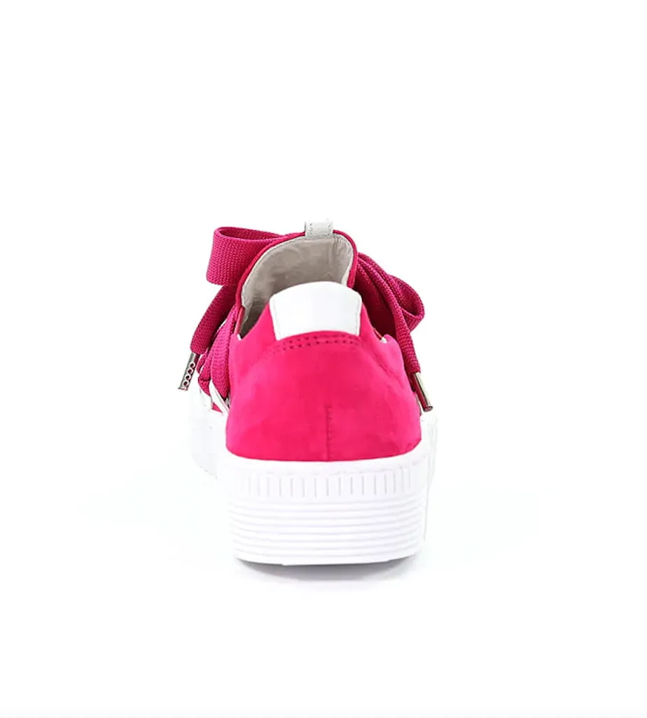 WOMEN'S GABOR 43.333.10 BOW TIE SNEAKER | PINK