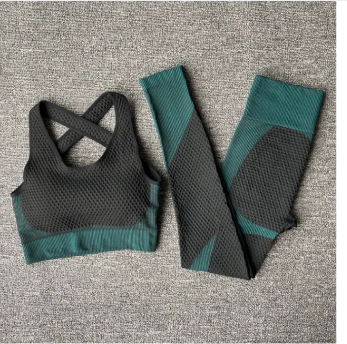 Yoga Workout Sportswear- Bra and Leggings Seamless Sports Set Women Clothes