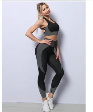 Yoga Workout Sportswear- Bra and Leggings Seamless Sports Set Women Clothes