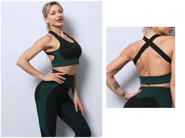 Yoga Workout Sportswear- Bra and Leggings Seamless Sports Set Women Clothes